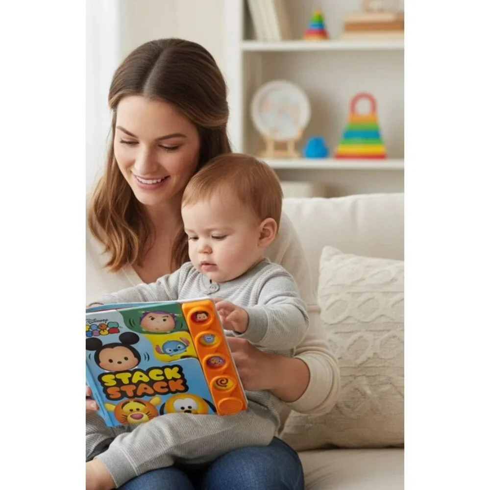 Tsum Tsum Stack Stack Disney Sound Book Children's Interactive Press Play Baby